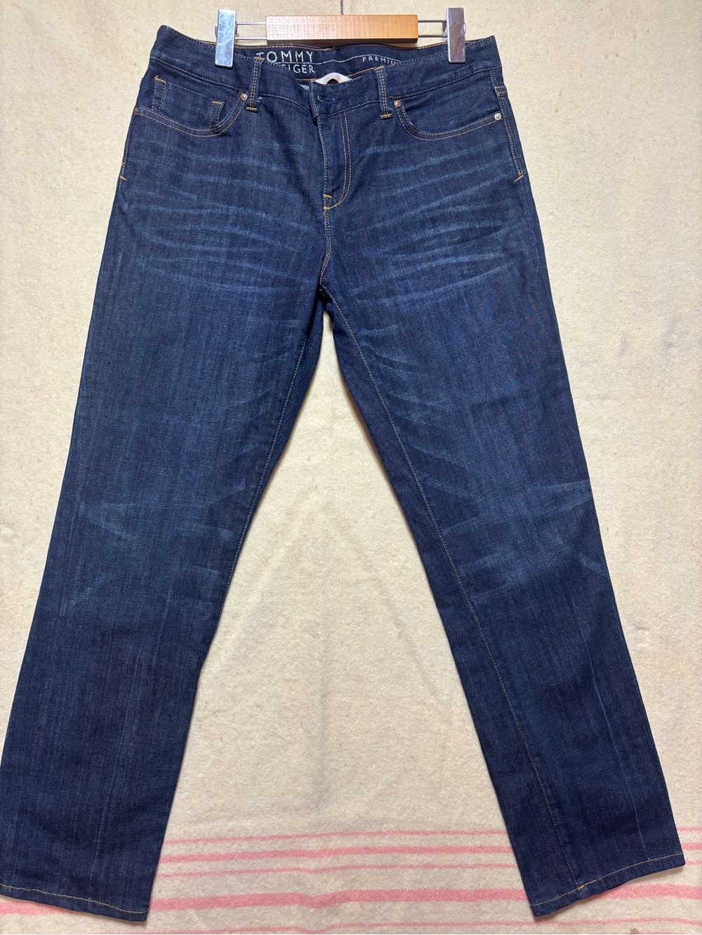 Tommy Hilfiger Premium Women’s Dark Wash Straight Leg Jeans Size 12 Stretch Deni - Picture 2 of 7